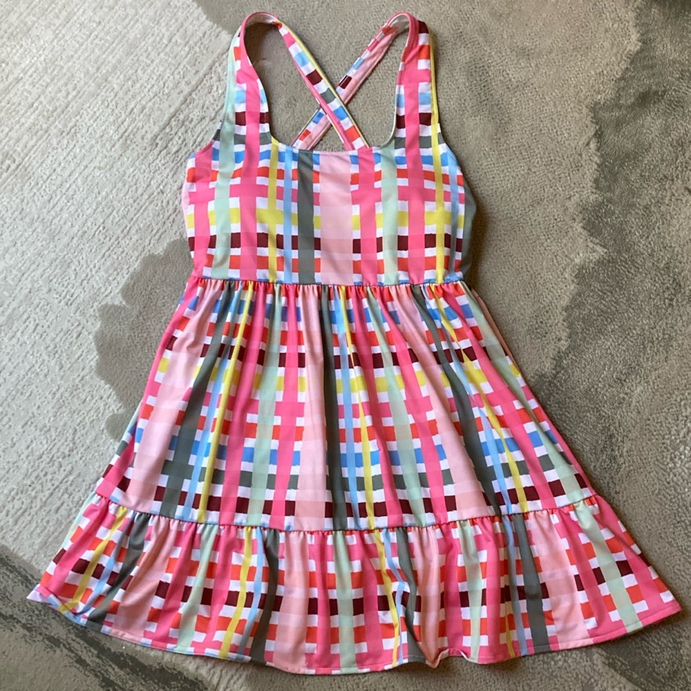 Crosby picnic plaid pickleball, tennis, pool dress